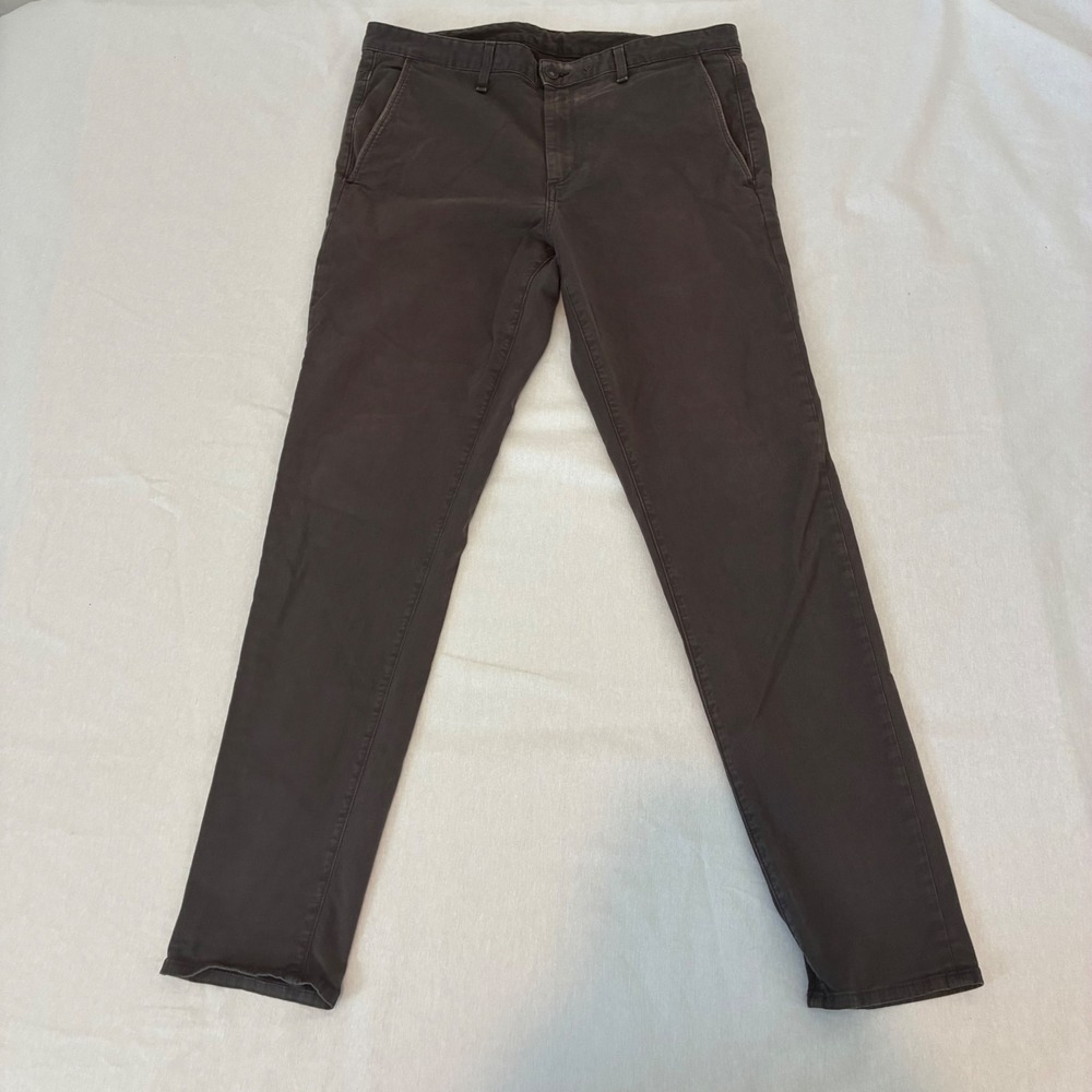 rag & bone Chino Pants Mens 36 Grey M1724O060GRE Slim Taper Cotton Blend